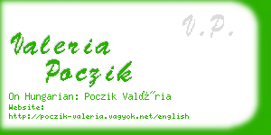 valeria poczik business card